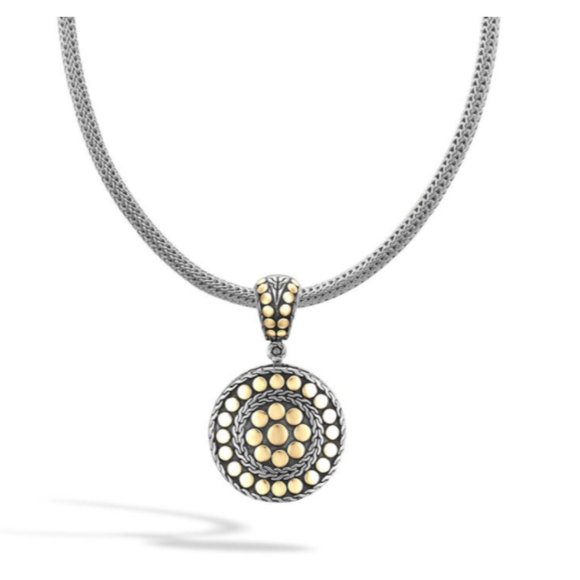Sterling Silver 18K Gold Dot Enhancer Pendant